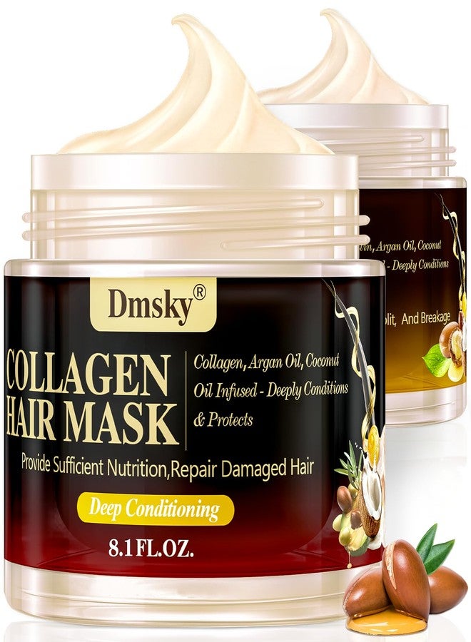 Dmsky 2 Pack Hair Mask for Damaged Hair - 16.2 Fl OZ Collagen Hair Mask & Keratin Hair Treatment-Hydrating,Repairing,Nourishes Deep Conditioning Hair Masks for All Hair Types - Image 1